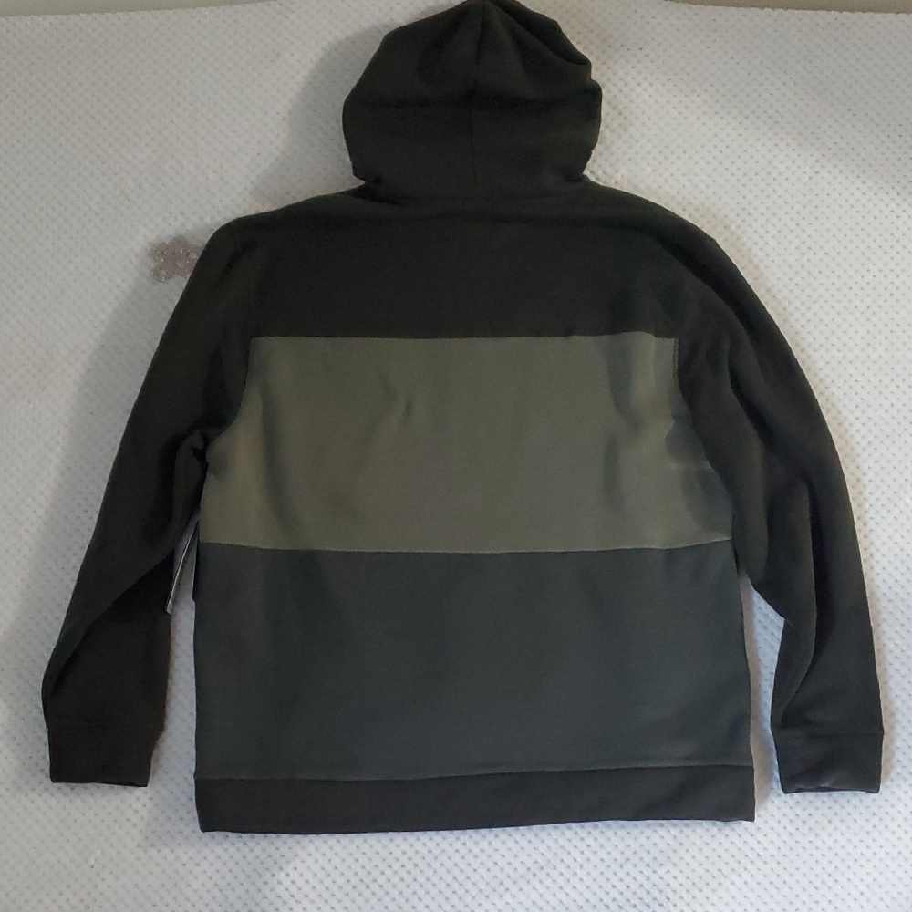 Men's Olive Colorblock Hoodie - Picture 11 of 12